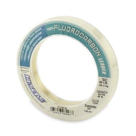 Hi-Seas 100 Fluorocarbon Leader 25Lb Test 018 In 045 Mm Diam Clear 25Yd CFC-B25-25